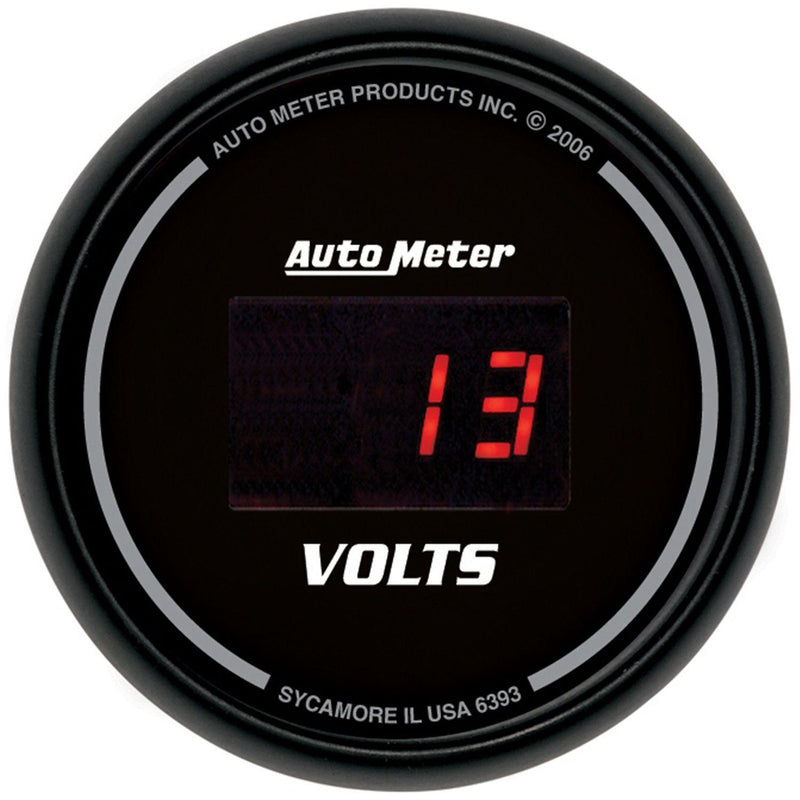 Autometer Sport-Comp Digital Series Voltmeter Gauge (AU6393) AU6393