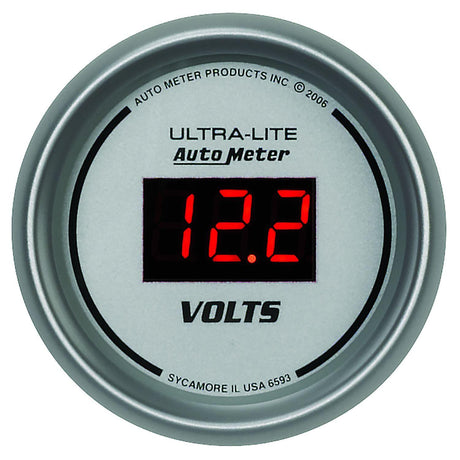 Autometer Ultra-Lite Digital Series Voltmeter Gauge (AU6593) AU6593