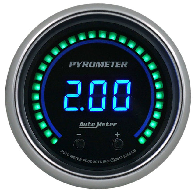 Autometer Cobalt Series 2CH Pyrometer (EGT) Gauge (AU6744-CB)