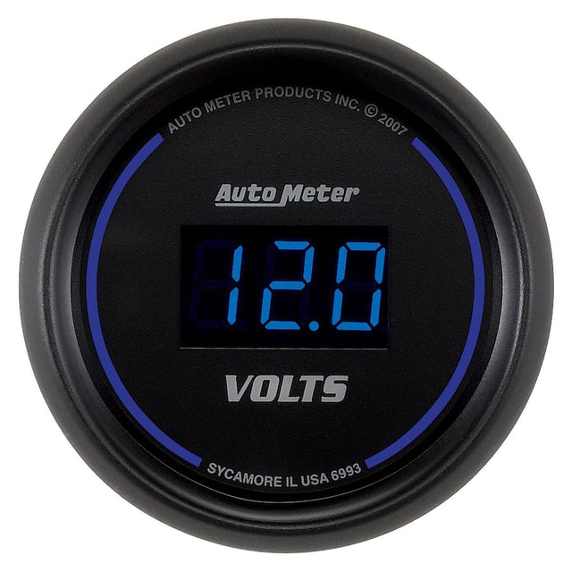 Autometer Cobalt Digital Series Voltmeter Gauge (AU6993) AU6993