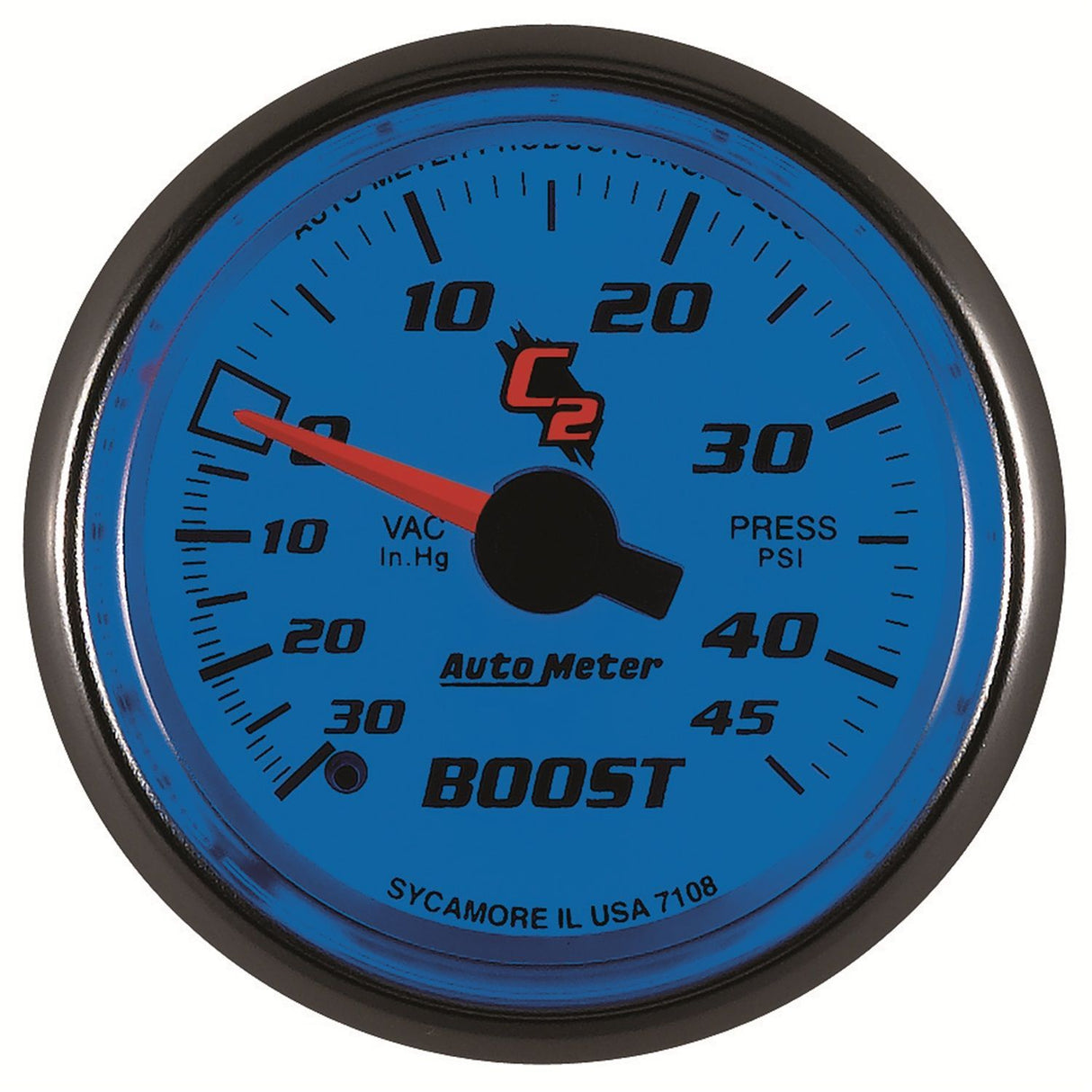 AutoMeter C2 Series Boost/Vacuum Gauge (AU7108)
