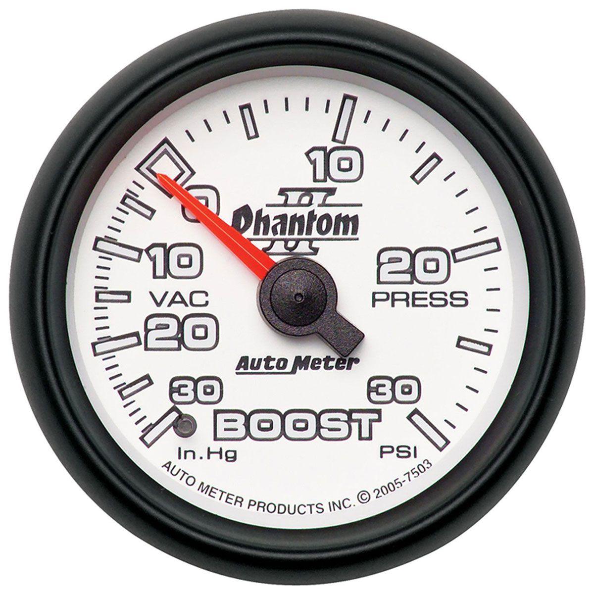 AutoMeter Phantom II Series Boost/Vacuum Gauge (AU7503) AU7503