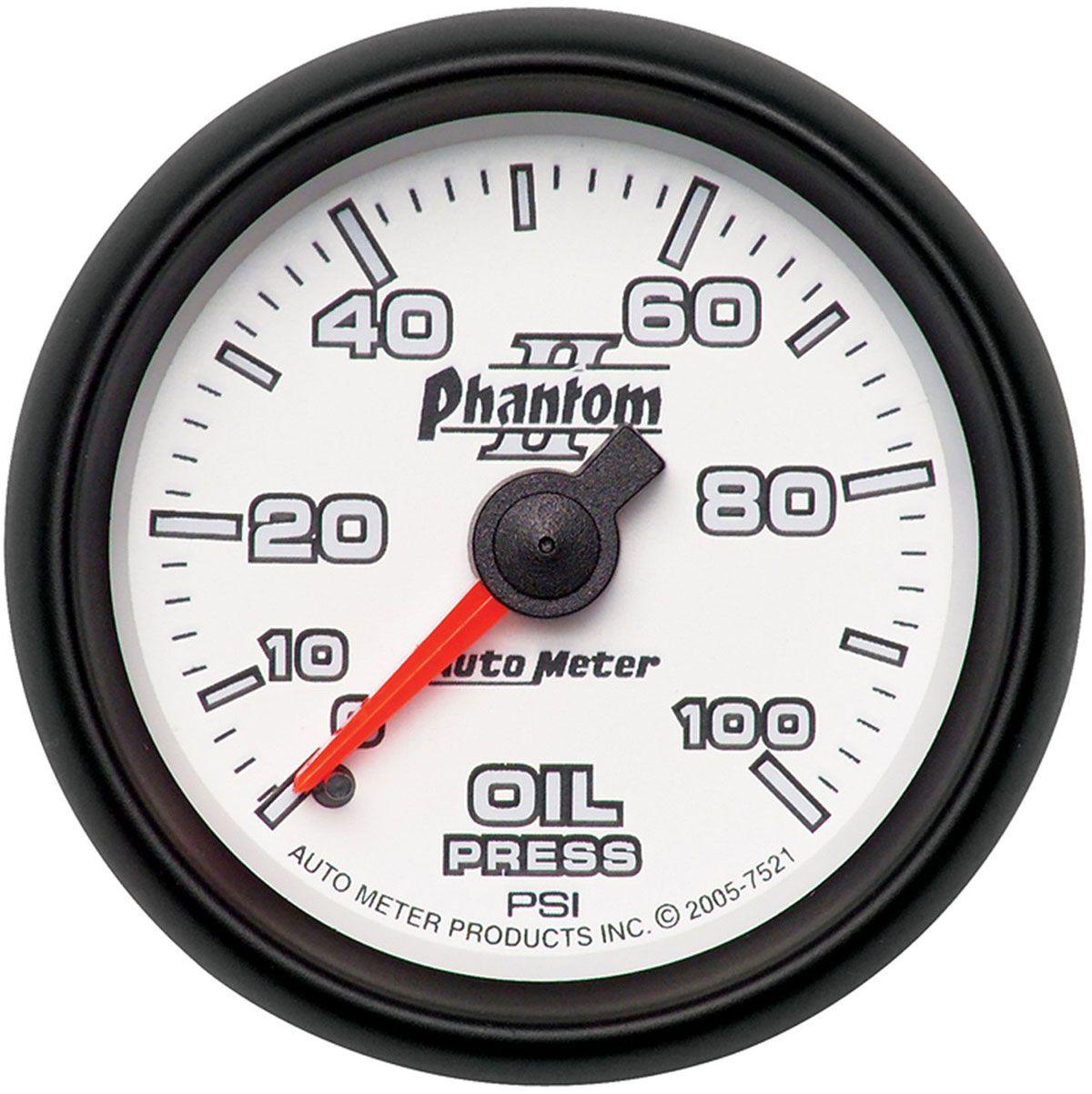 Autometer Phantom II Series Oil Pressure Gauge (AU7521) AU7521
