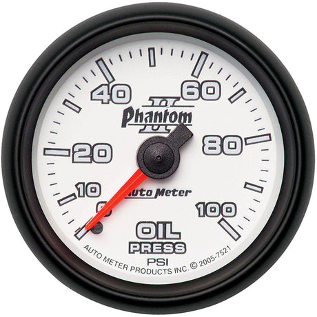Autometer Phantom II Series Oil Pressure Gauge (AU7521) AU7521