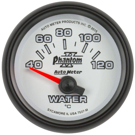 AutoMeter Phantom II Series Water Temperature Gauge (AU7537-M) AU7537-M