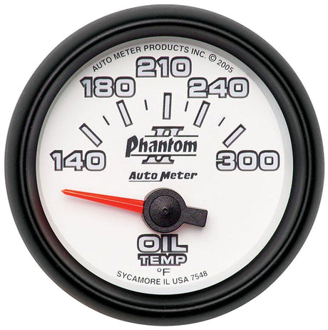 AutoMeter Phantom II Series Oil Temperature Gauge (AU7548) AU7548