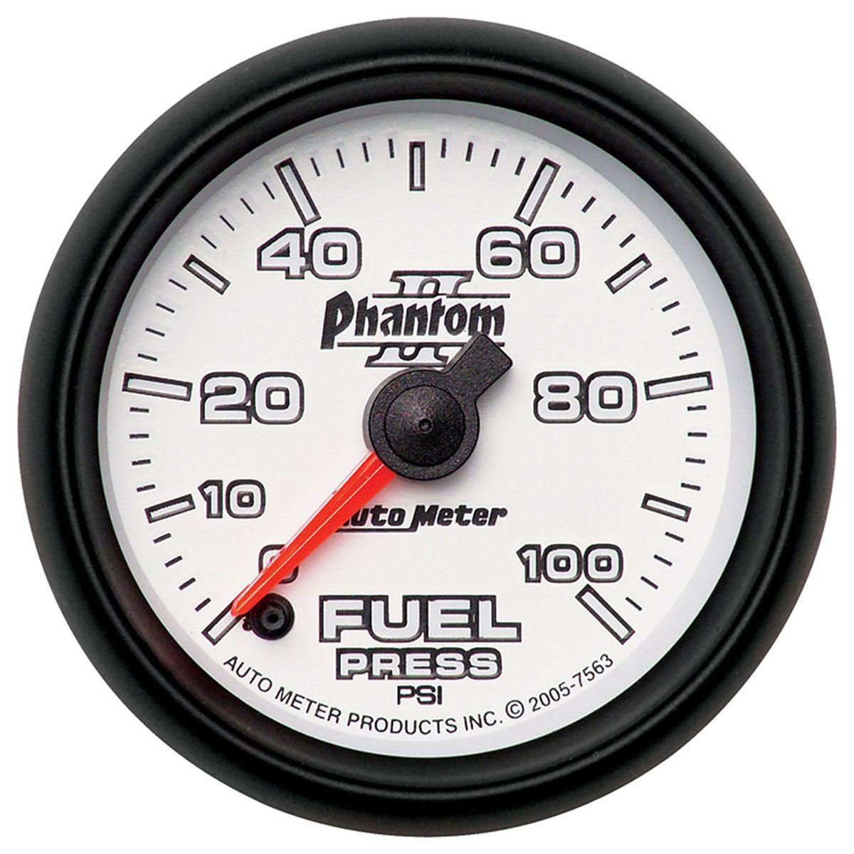 AutoMeter Phantom II Series Fuel Pressure Gauge (AU7563) AU7563
