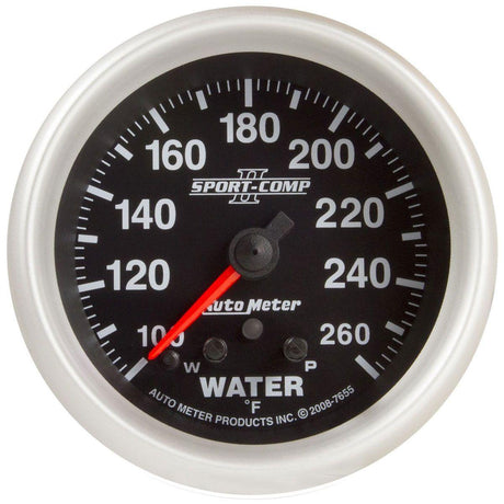 AutoMeter Sport-Comp II Water Temperature Gauge (AU7655) AU7655