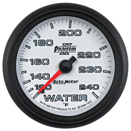 AutoMeter Phantom II Series Water Temperature Gauge (AU7832) AU7832