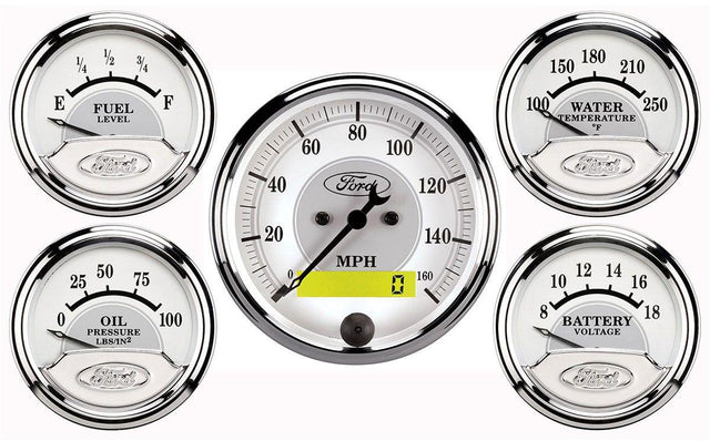 AutoMeter Ford White Masterpiece 5 Piece Gauge Kit (AU880087) AU880087