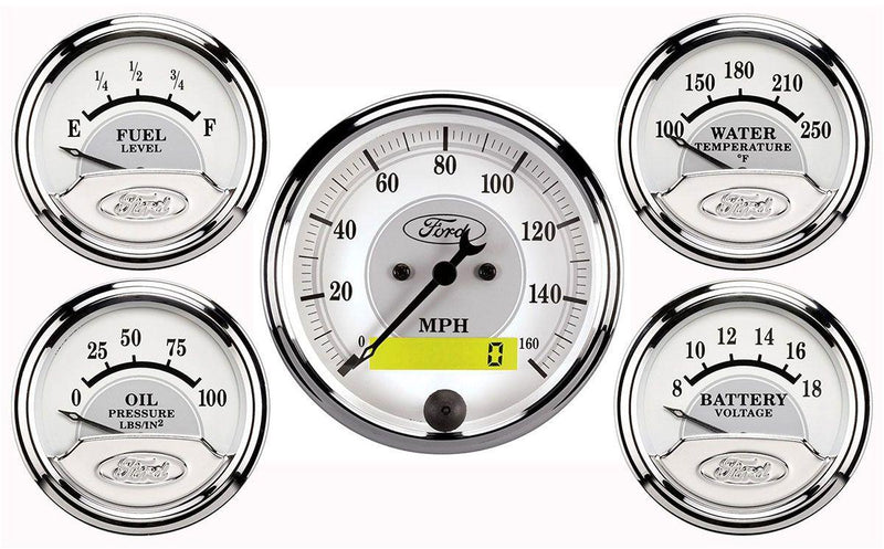 Autometer Ford White Masterpiece 5 Piece Gauge Kit (AU880087) AU880087