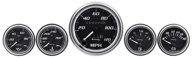 AutoMeter Equus 5 Gauge Black Face Kit (AUE7500) AUE7500