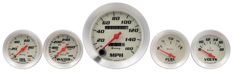 AutoMeter Equus 5 Gauge White Face Kit (AUE8500) AUE8500