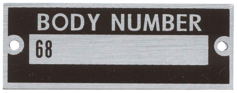 Bob Drake Body Number Plate (BD68-14002) BD68-14002