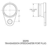 B&M Speedo Port Plug, Tremec 3550, T-5, TKO 5 speeds, Magnum 6 speeds and Borg Warner T-45 manual (BM20298)