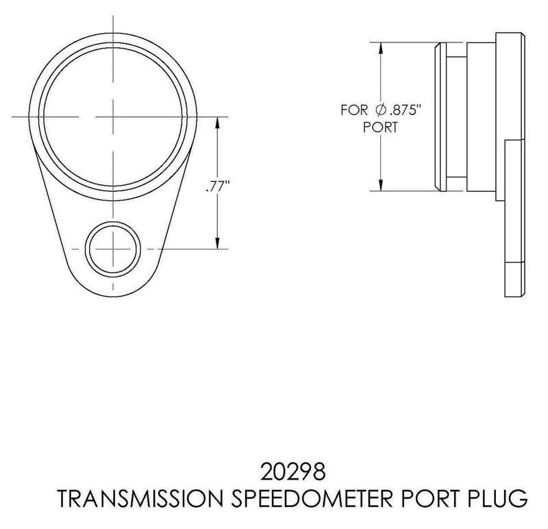 B&M Speedo Port Plug, Tremec 3550, T-5, TKO 5 speeds, Magnum 6 speeds and Borg Warner T-45 manual (BM20298)