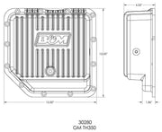 B&M Transmission Pan, Hi-Tek Deep Aluminium, GM TH350 (BM30280)