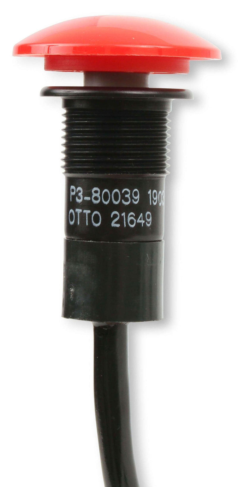 B&M Switch, Push Button, Momentary, Launch, Nitrous, Trans-Brake, Plastic, Red, 12 Amps, with Spiral Cord, Each (BM46013)