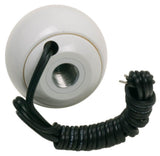 B&M Shift Knob, Round, Plastic, White, Logo, Automatic, Manual Transmission, Each (BM46112)