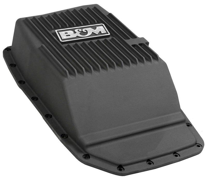 B&M Transmission Pan, Hi-Tek Deep Aluminium, Black, For Ford 6R80 (09-19)/6R100 17-19) (BM70394)