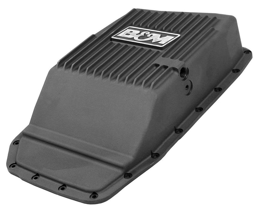 B&M Transmission Pan, Hi-Tek Deep Aluminium, Black, For Ford 6R80 (09-19)/6R100 17-19) (BM70394)