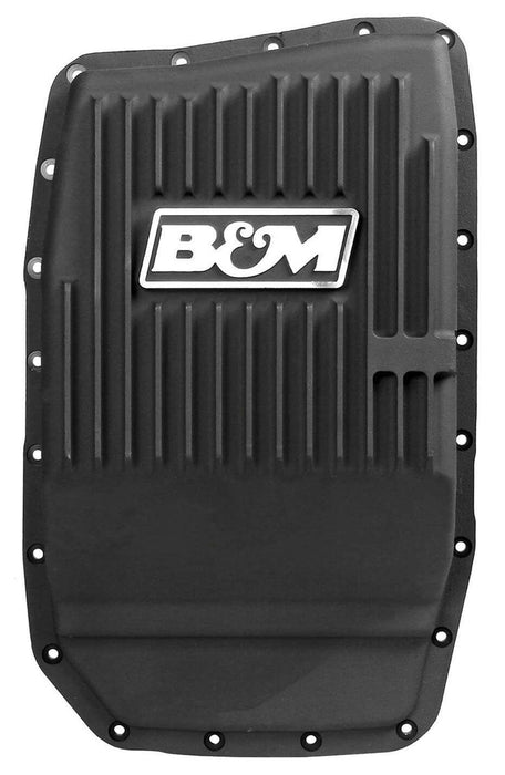 B&M Transmission Pan, Hi-Tek Deep Aluminium, Black, For Ford 6R80 (09-19)/6R100 17-19) (BM70394)