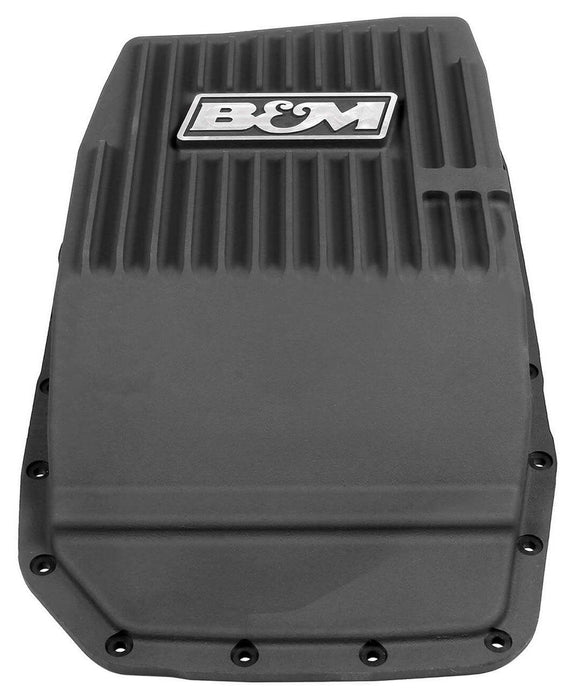 B&M Transmission Pan, Hi-Tek Deep Aluminium, Black, For Ford 6R80 (09-19)/6R100 17-19) (BM70394)