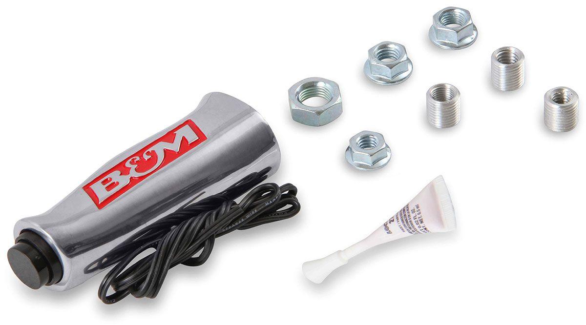 B&M Universal T-Handle, Brushed Aluminium w/ 12V switch (BM80658)