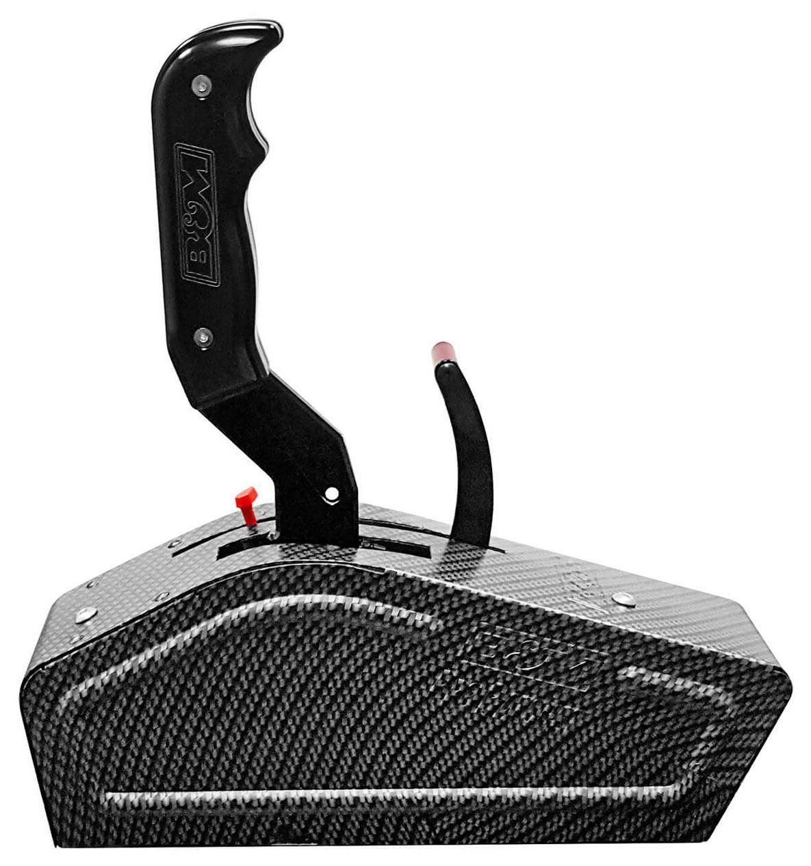 B&M Ratchet Shifter, Magnum Grip Stealth Carbon Pro Ratchet, Universal 3 & 4-speed Compatible (BM81119)