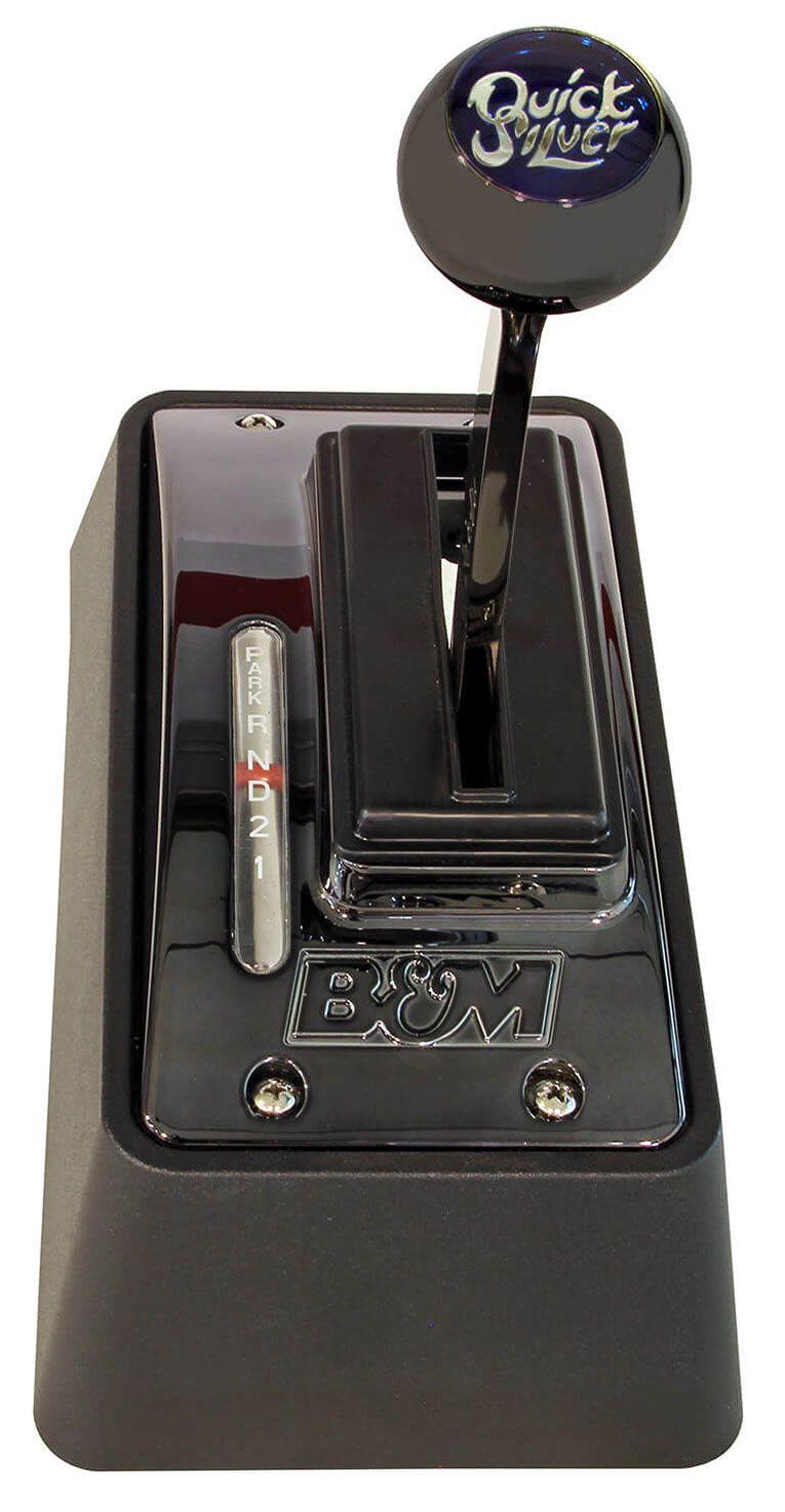 B&M Automatic Shifter, Quicksilver, Black Chrome, For Chevrolet, Mopar, For Ford, For Lincoln, For Mercury, Each (BM81683)