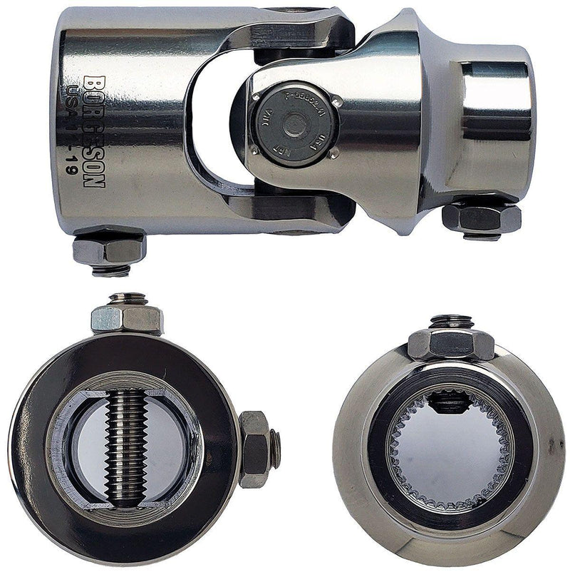 Borgeson Polished Stainless Steel Single Needle Bearing Universal Joint (BOR123452) BOR123452