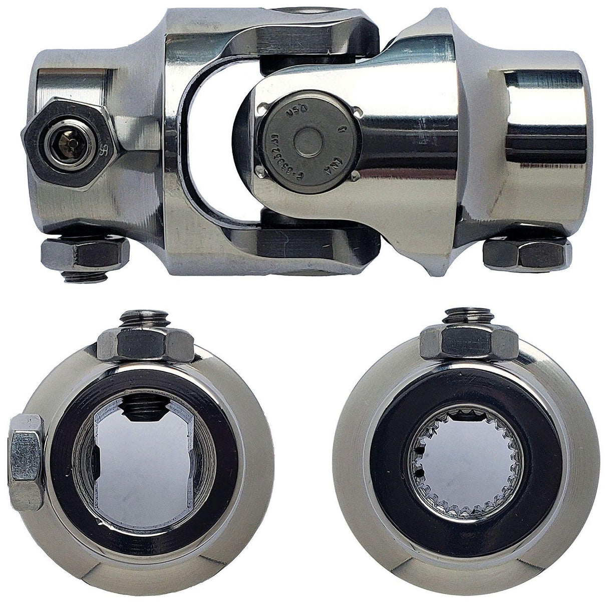 Borgeson Polished Stainless Steel Single Needle Bearing Universal Joint (BOR124909) BOR124909