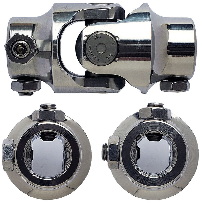 Borgeson Polished Stainless Steel Single Needle Bearing Universal Joint (BOR124946) BOR124946
