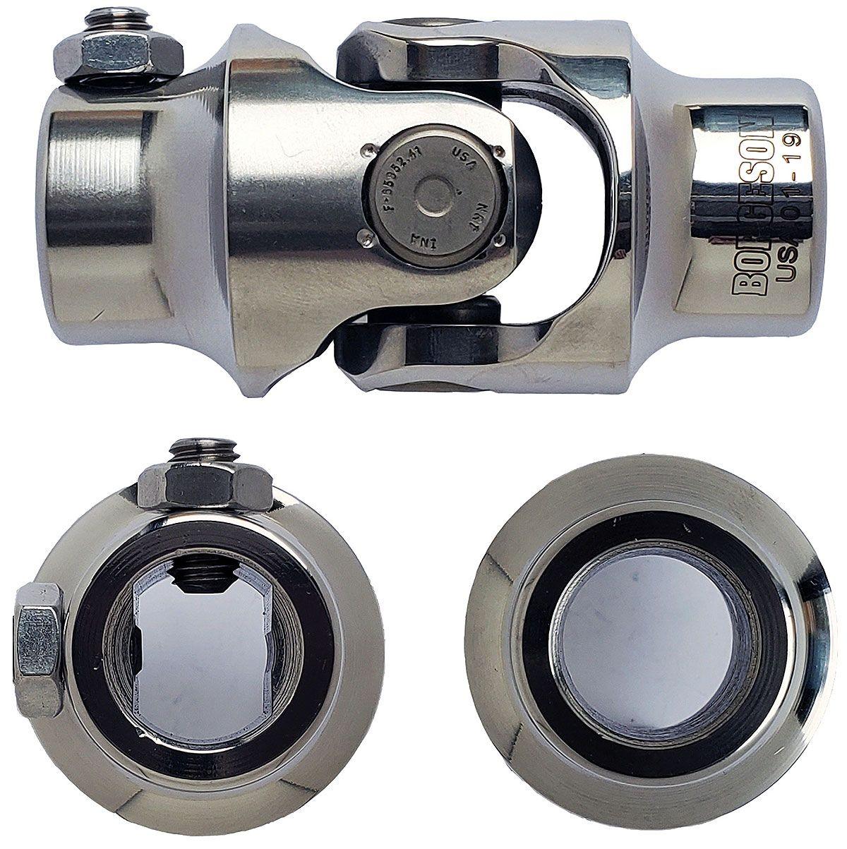 Borgeson Polished Stainless Steel Single Needle Bearing Universal Joint (BOR124964) BOR124964