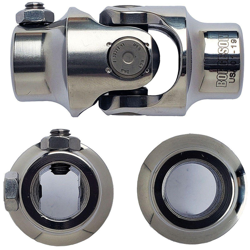 Borgeson Polished Stainless Steel Single Needle Bearing Universal Joint (BOR124964) BOR124964