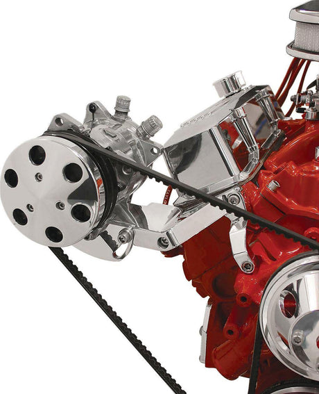 Billet Specialties Side Mount A/C Compressor Bracket, Polished (BS11421) BS11421