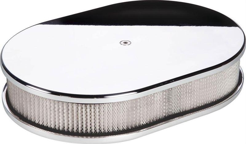Billet Specialties Polished Aluminium Small Oval Air Cleaner Assembly - Plain (BS15329) BS15329