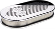 Billet Specialties Polished Aluminium Large Oval Air Cleaner Assembly - Cross Flags (BS15427) BS15427