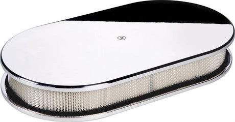 Billet Specialties Polished Aluminium Large Oval Air Cleaner Assembly - Plain (BS15429) BS15429