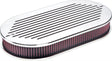 Billet Specialties Polished Aluminium Oval Dual Quad Air Cleaner Assembly - Ball Milled (BS15520) BS15520