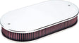Billet Specialties Polished Aluminium Oval Dual Quad Air Cleaner Assembly - Plain (BS15529) BS15529