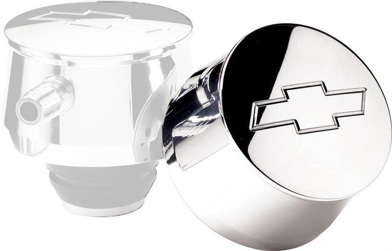Billet Specialties Round Valve Cover Breather With Bowtie Logo - Polished (BS20220) BS20220