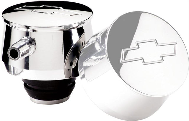 Billet Specialties Round Valve Cover Breather With Bowtie Logo - Polished (BS21220) BS21220