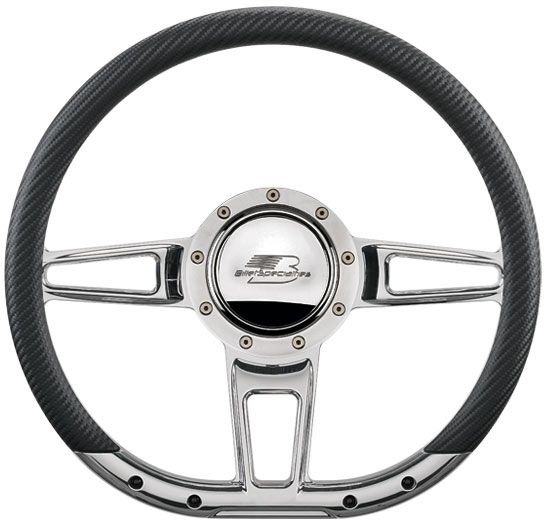 Billet 14" FORMULA D-Shaped Steering Wheel (BS29409)