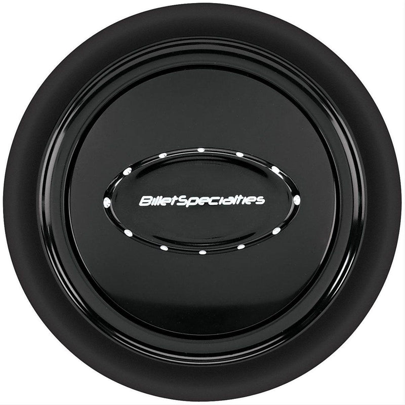 Billet Specialties Smooth Horn Button Pro Style with Logo, Black (BS32729) BS32729