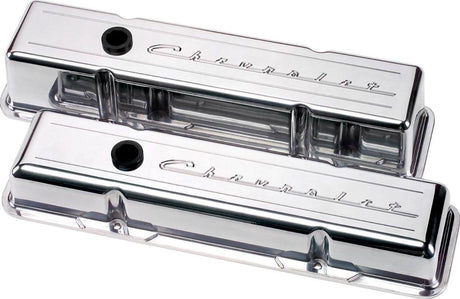 Billet Specialties Aluminium Valve Covers With Chevrolet Logo - Polished (BS95123) BS95123