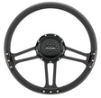 Billet Specialties 14" Billet Specialties "Draft" Black Steering Wheel (BSBLK29263DRAFT) BSBLK29263DRAFT