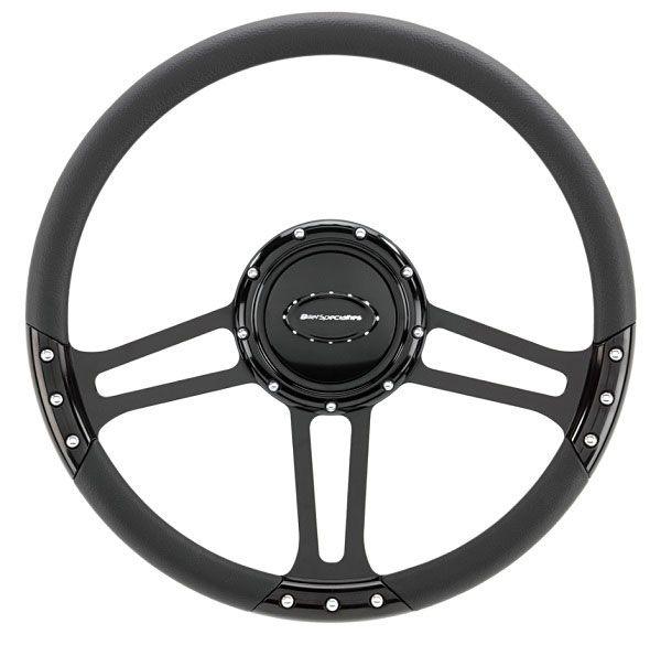 Billet Specialties 14" Billet Specialties "Draft" Black Steering Wheel (BSBLK29263DRAFT)