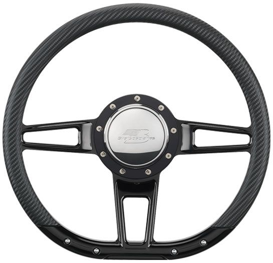 Billet Specialties 14" FORMULA D-Shaped Steering Wheel (BSBLK29409)