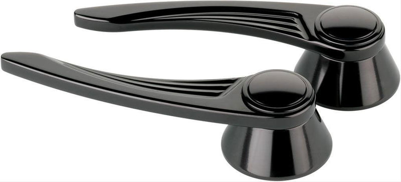 Billet Specialties BALL MILLED DOOR HANDLES GM/FO BLACK 49UP 1/2 ROUND SPLINE PR BILLET - BLK45525 (BSBLK45525) BSBLK45525